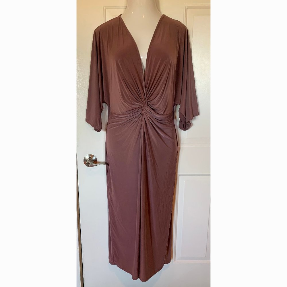 Boohoo gathered front party dress